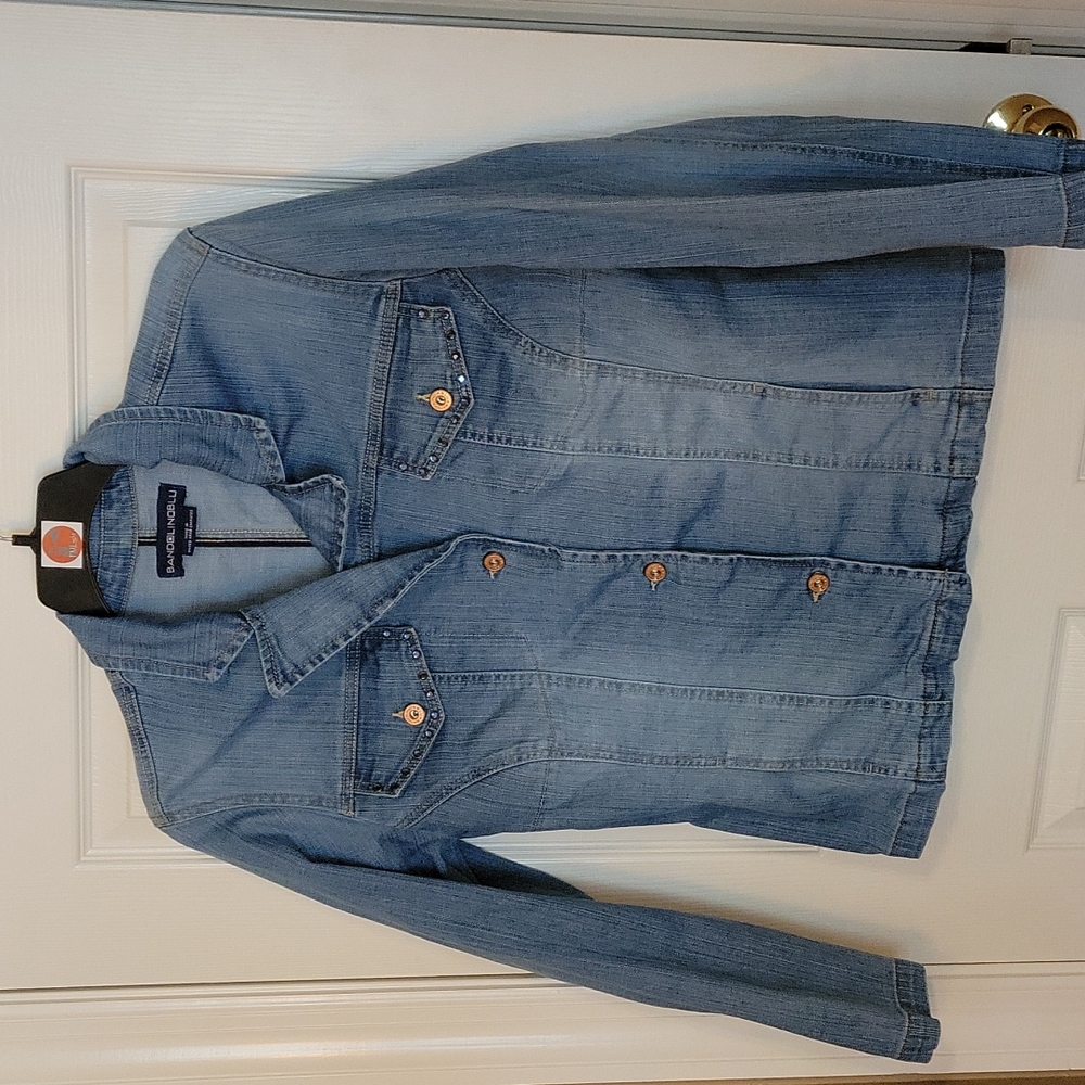 Bandolino Blu Denim Jacket XL Blue Medium Wash - Picture 5 of 7